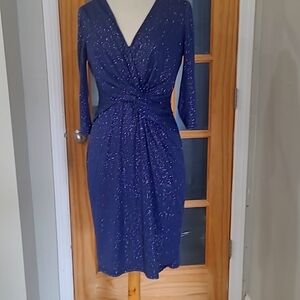 Midi dress,blue color  with sparkles